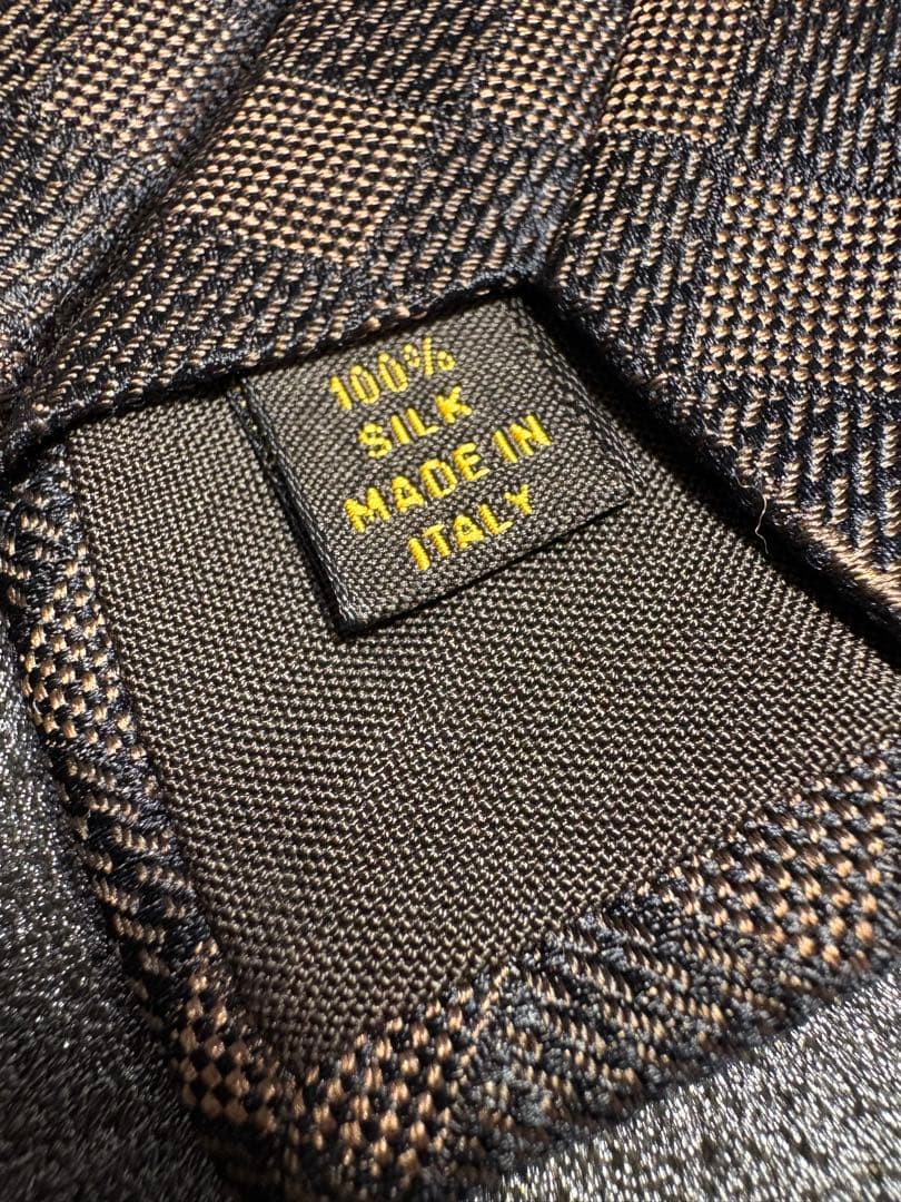 《美品》 LOUIS VUITTON ネクタイLV ダミエグラフィット ブラウン
