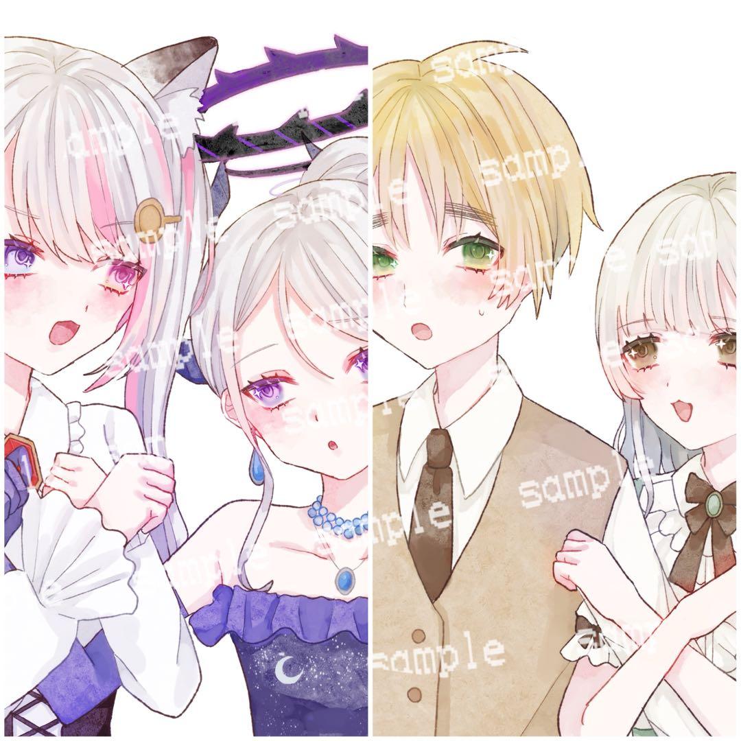 夢絵・ペアイラスト オーダー 色紙 - メルカリ