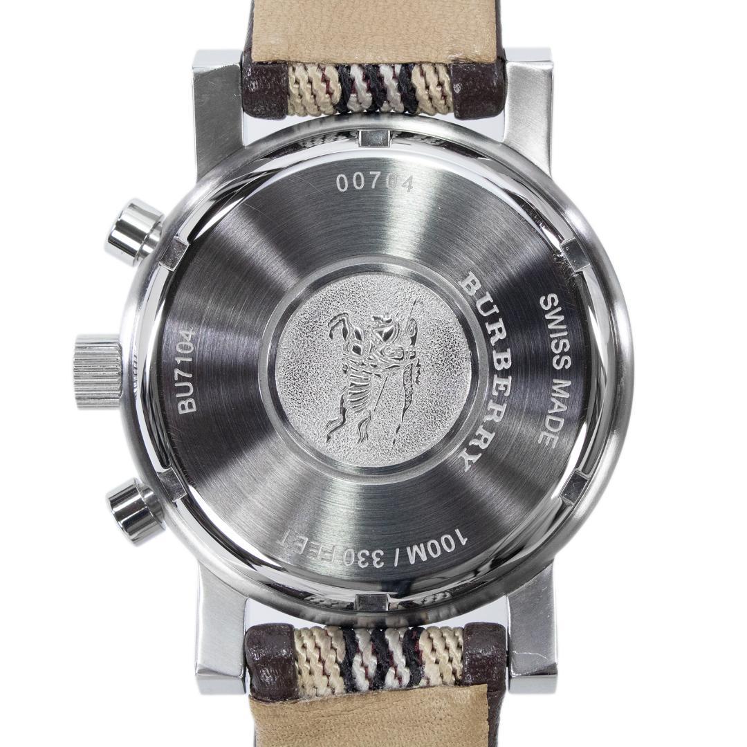 稼働品 バーバリー 腕時計 メンズ エンデュランス ベージュ クロノ