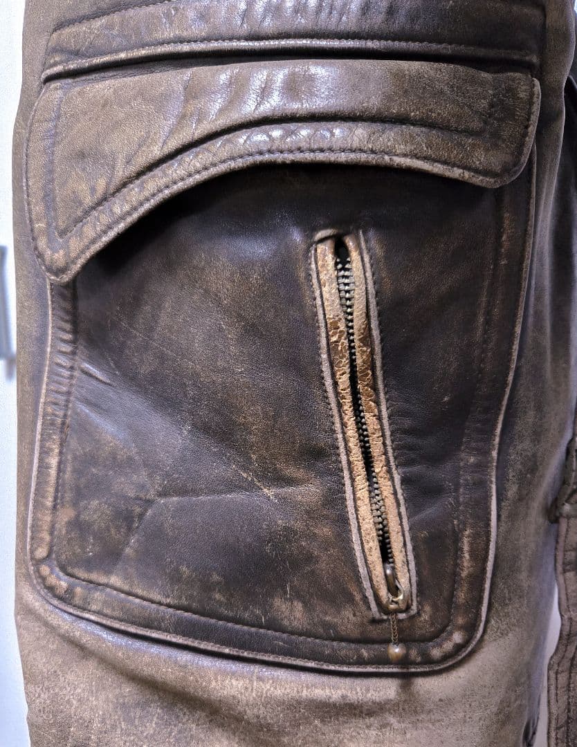 40s ヴィンテージ ダブル ライダース コート モーターサイクル