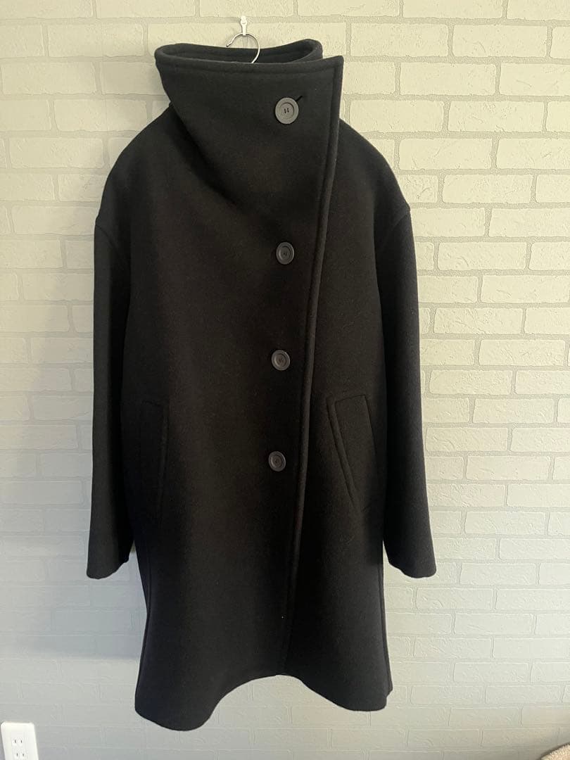 Lily様専用】Acne Studios ファネルネック コート ブラック - メルカリ