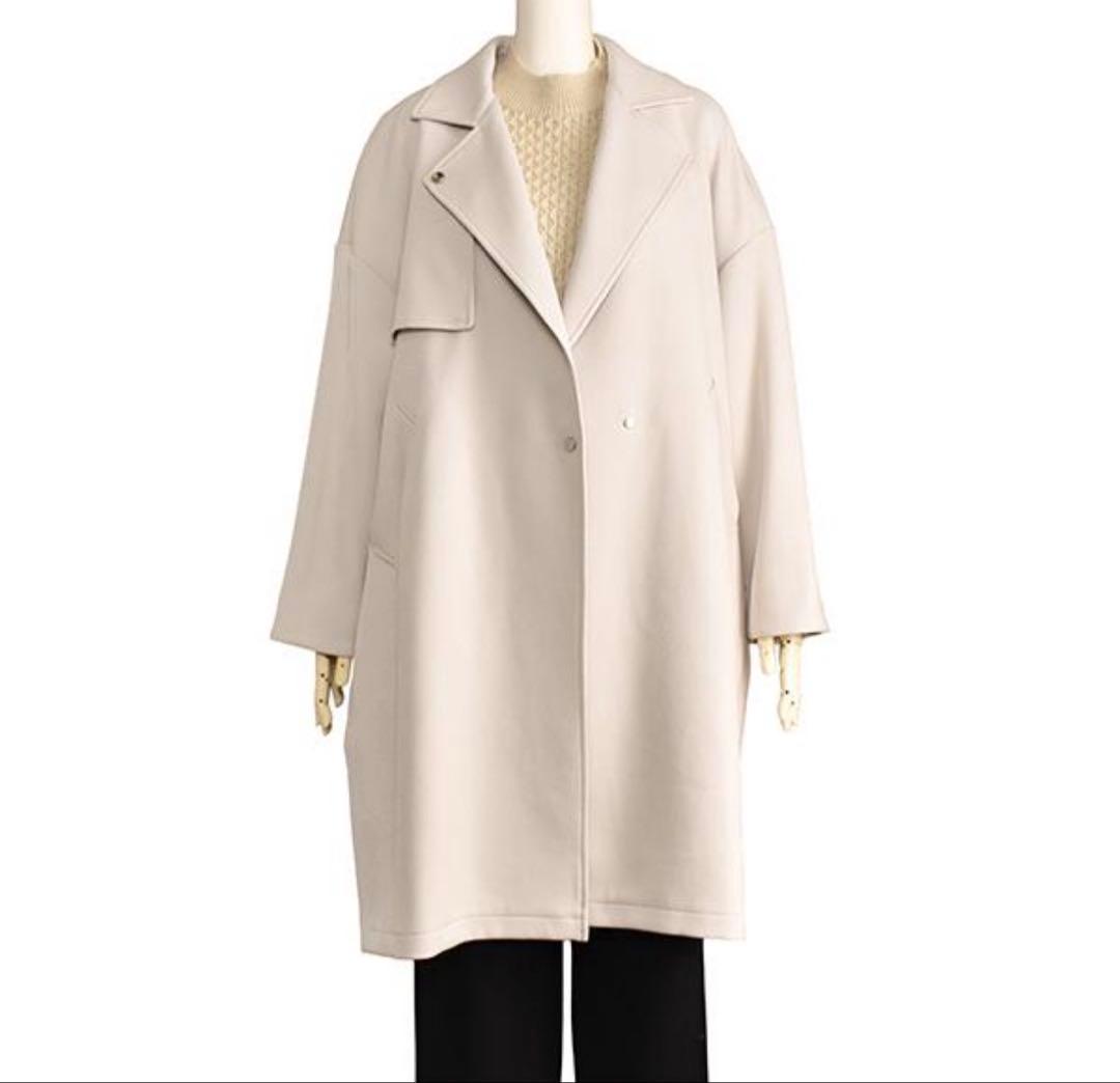 パシオーネ PASSIONE ライナー付きトレンチ風コート アイボリー