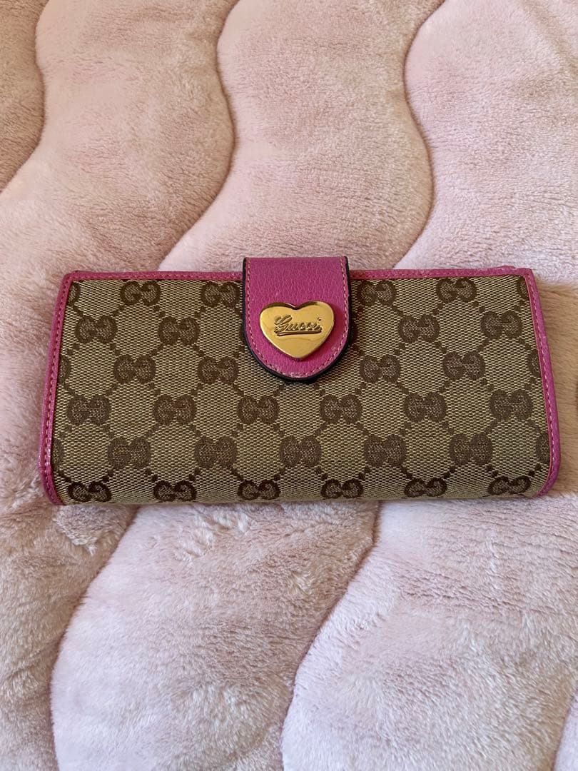 GUCCI グッチ ラブリーハート GGキャンバス 長財布 - メルカリ