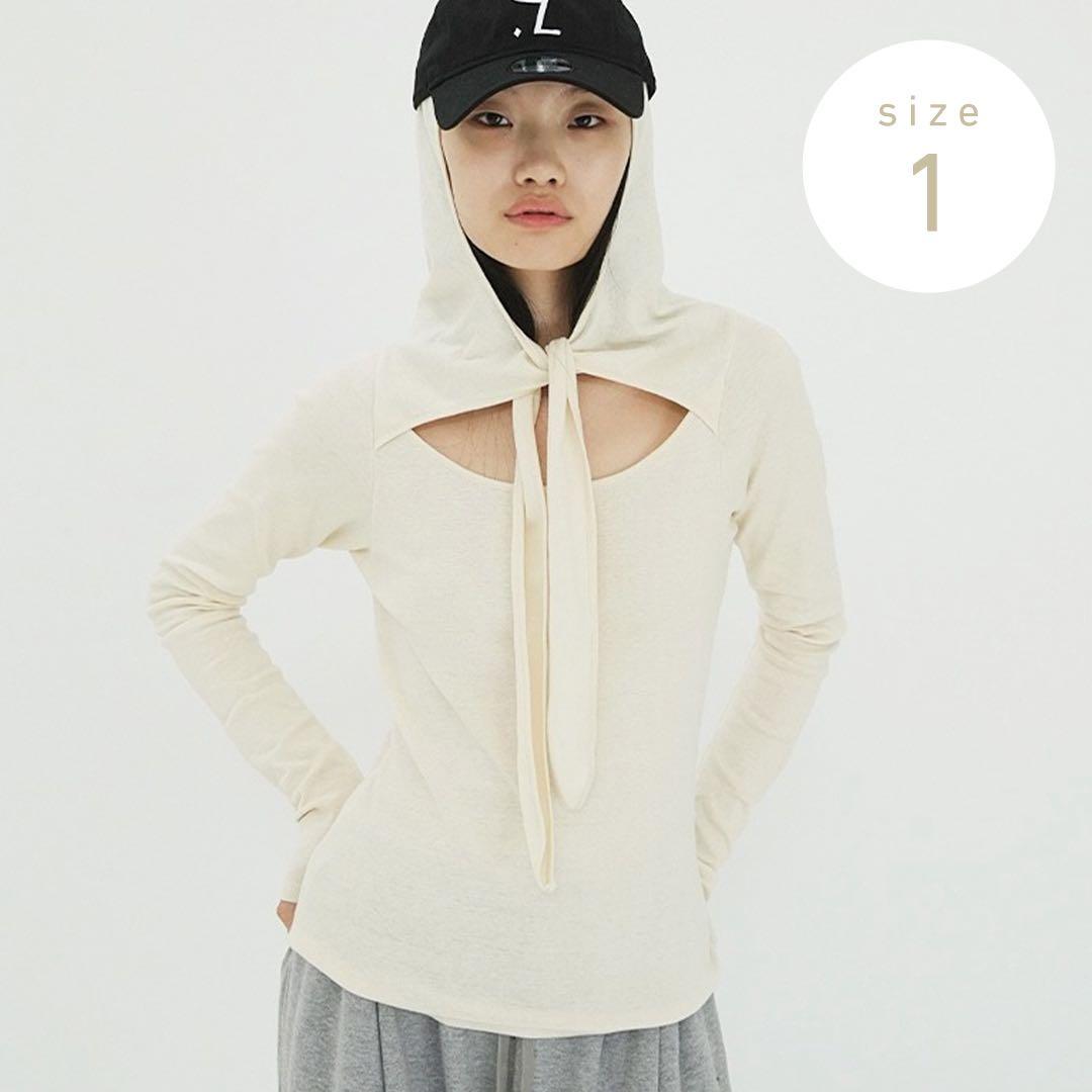 希少・日本製 【 CLANE 】BOW TIE HOODED CUT TOPS