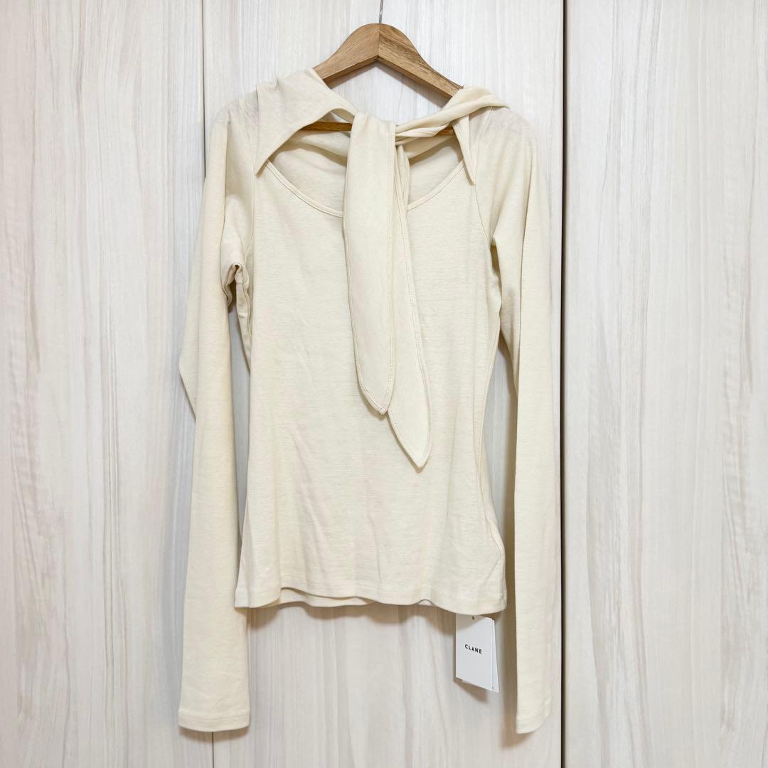 希少・日本製 【 CLANE 】BOW TIE HOODED CUT TOPS