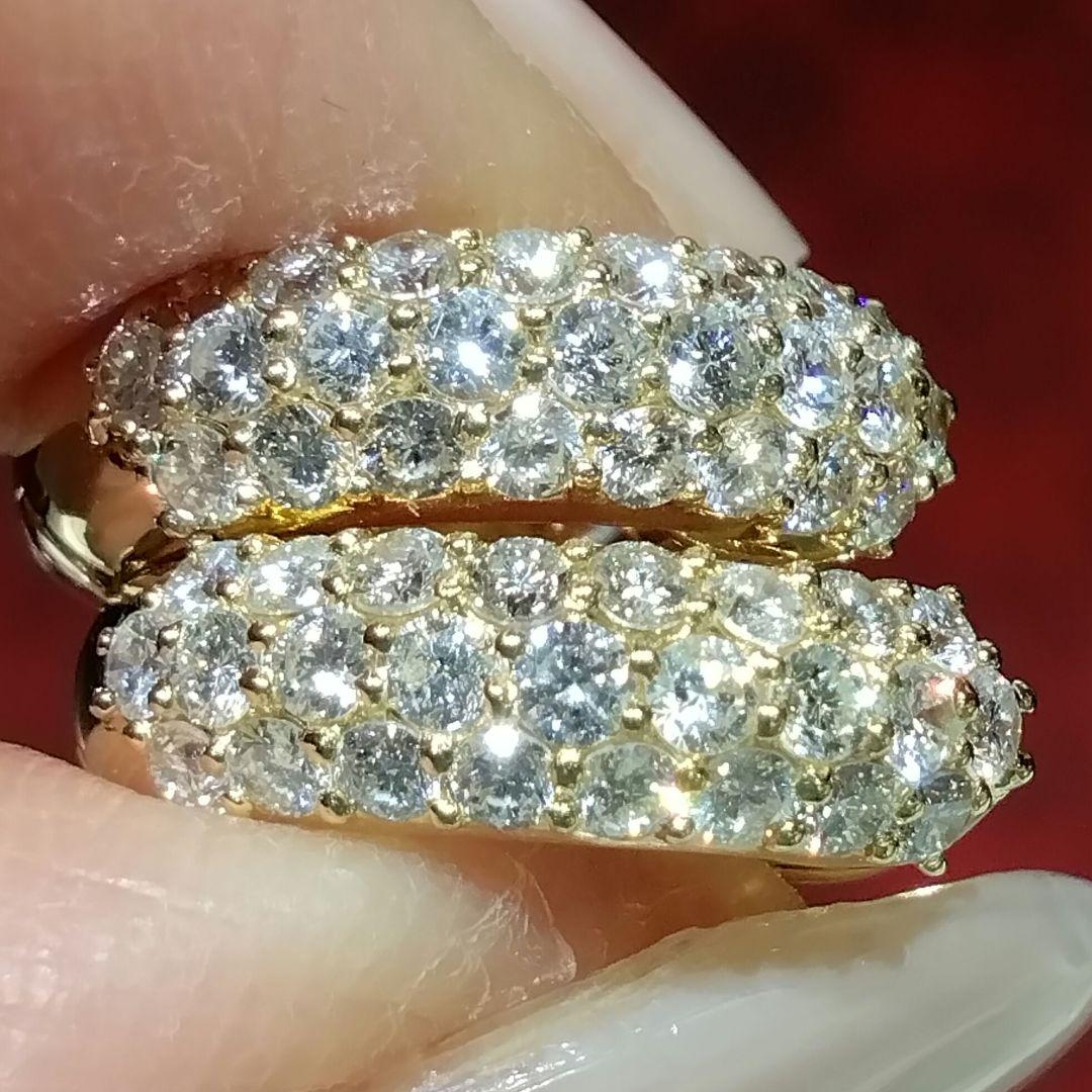 K18✨パヴェダイヤ0.50ct(各刻印)中折式✨ピアス✨定番大人気商品✨