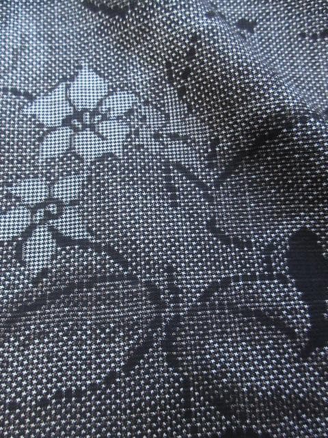 着用少ない！美品＊純泥染＊７マルキ＊本場大島紬＊防水済＊着物＊１６５ｃｍ＊裄６６