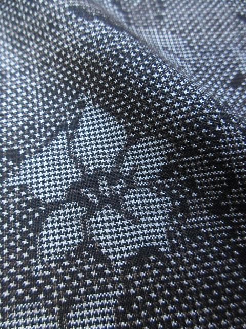 着用少ない！美品＊純泥染＊７マルキ＊本場大島紬＊防水済＊着物＊１６５ｃｍ＊裄６６