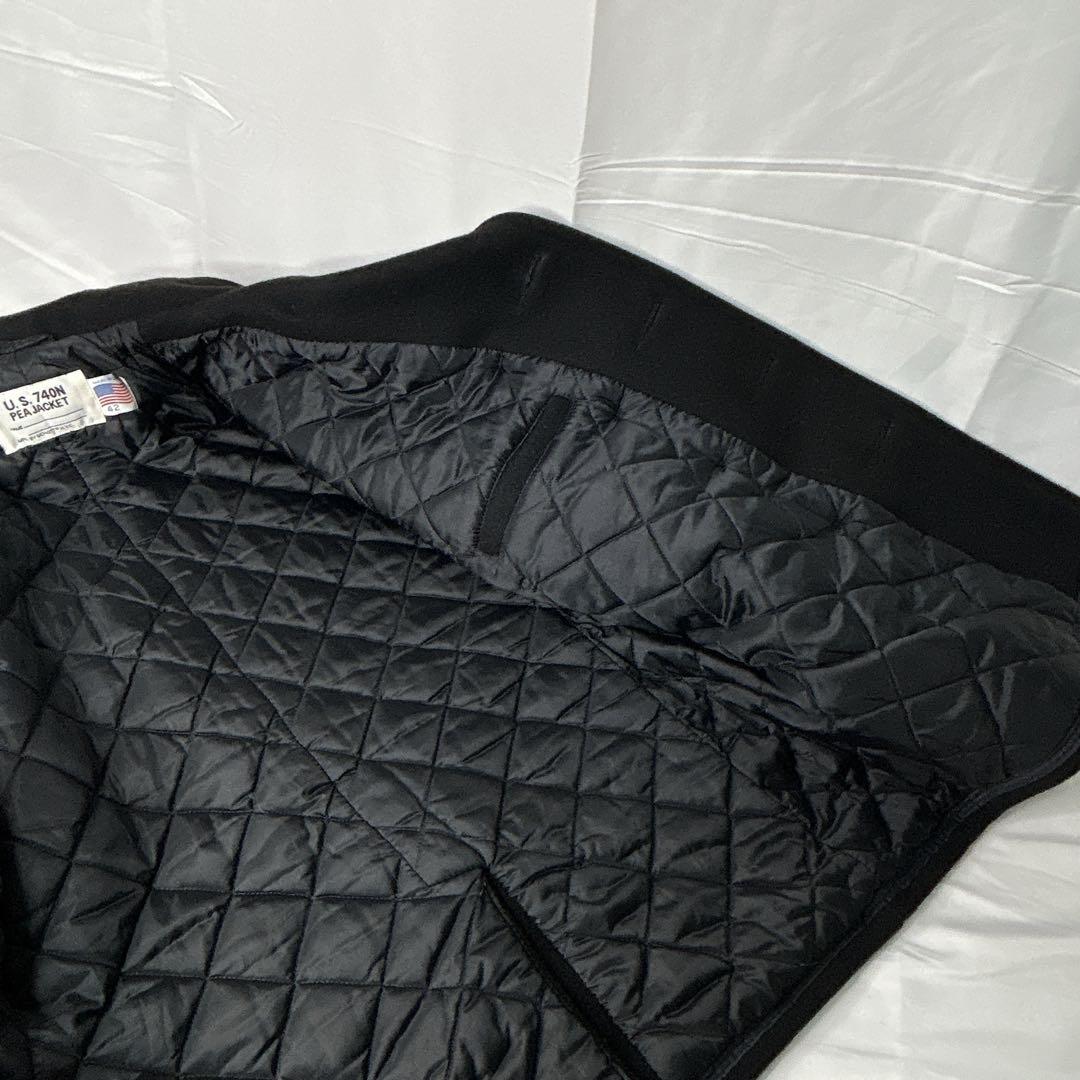 【米国製】Schott U.S.740N ピーコート 40 黒 ヴィンテージ