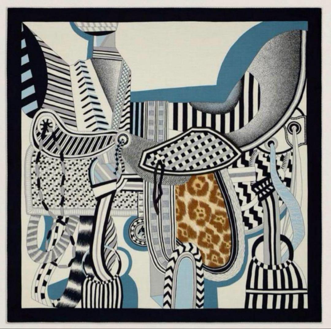 エルメスHermesカレジェアン 空想の鞍 ストール140 カシシルMARIE