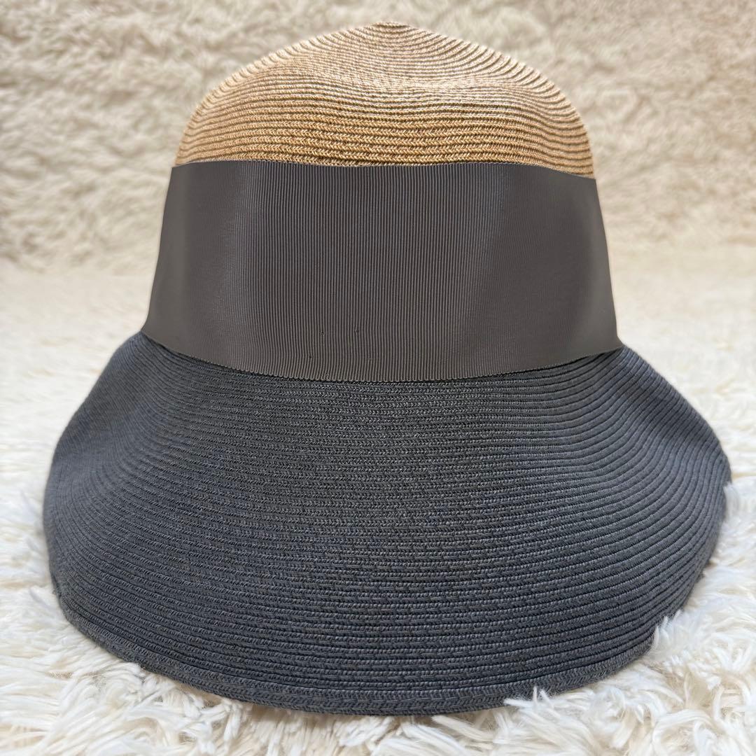 極美品】アシーナニューヨーク リサコ ツートーンハット リボン 夏
