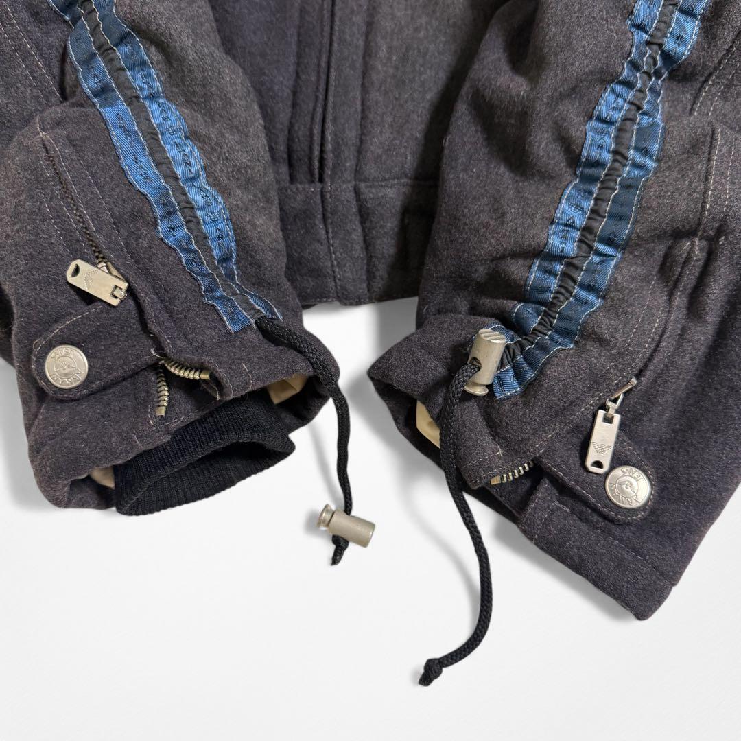 93AW Armani jeans arm cinch patch bomber - メルカリ