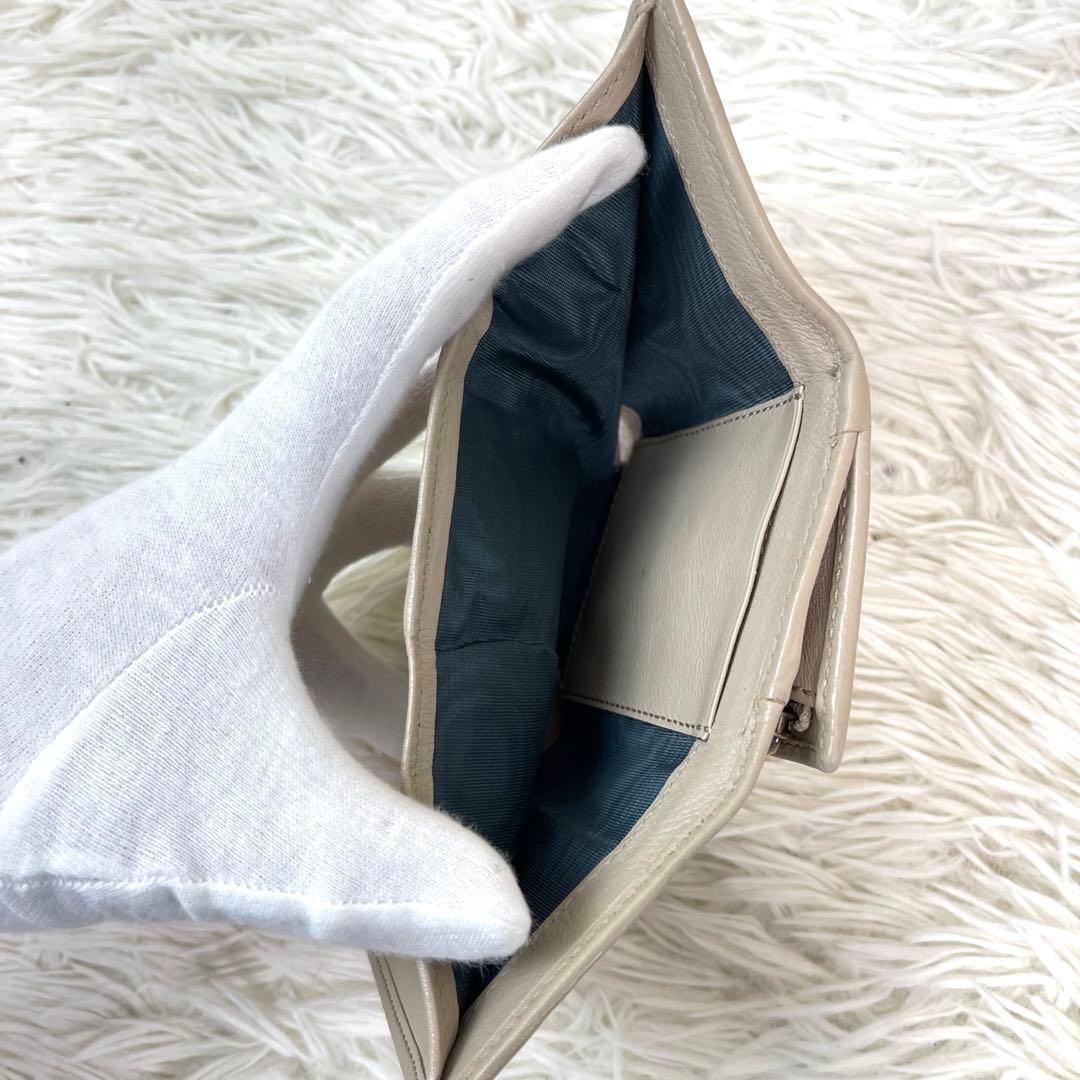 極美品/現行モデル✨GUCCI マーモント バンブー 三つ折り財布 グレージュ