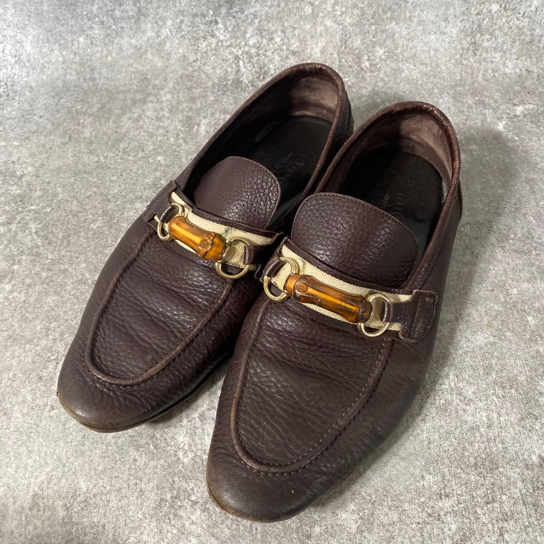 GUCCI ホースビット バンブー ドライビングシューズ ローファー 27cm
