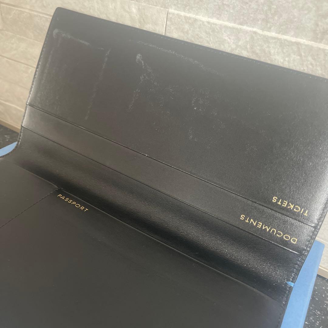 SMYTHSON スマイソン ボーディングパス+パスポートケースセット 黒 美