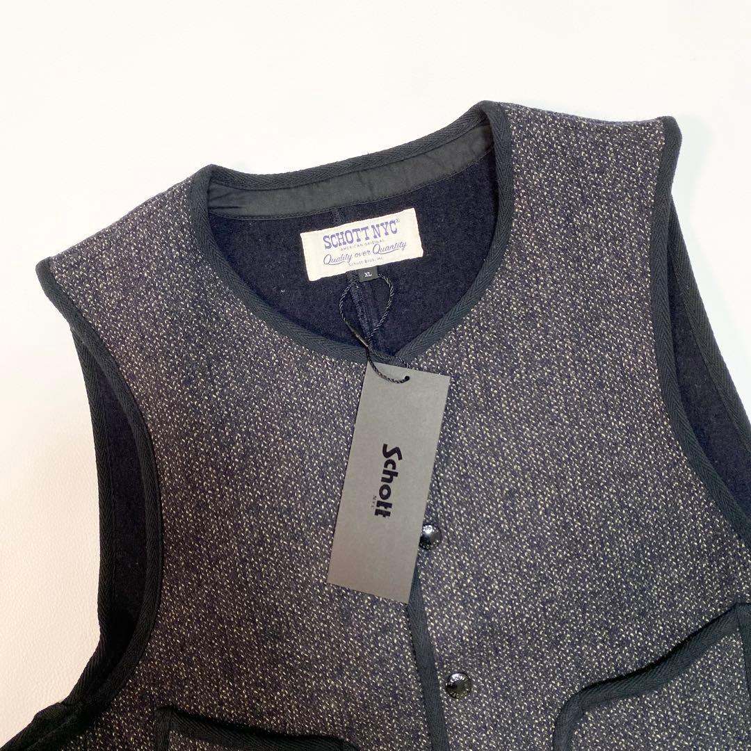 新品タグ付き✨ Schott BEACH CLOTH VEST ウール XL - メルカリ