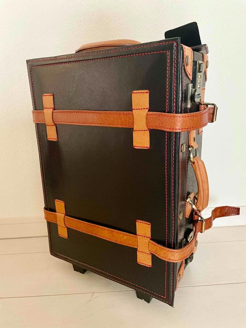 ユーラシアトランク　本革黒キャメル　機内持ち込み　キャリーカート　旅行鞄　シフレ