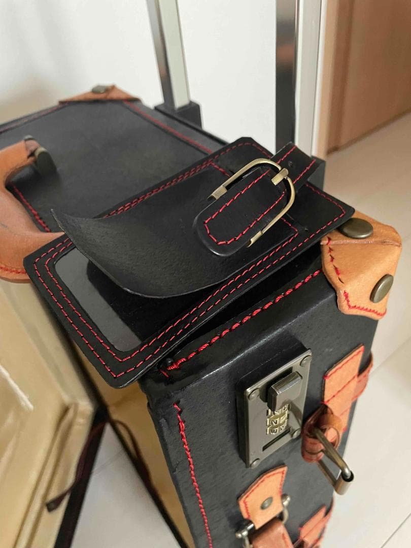 ユーラシアトランク　本革黒キャメル　機内持ち込み　キャリーカート　旅行鞄　シフレ