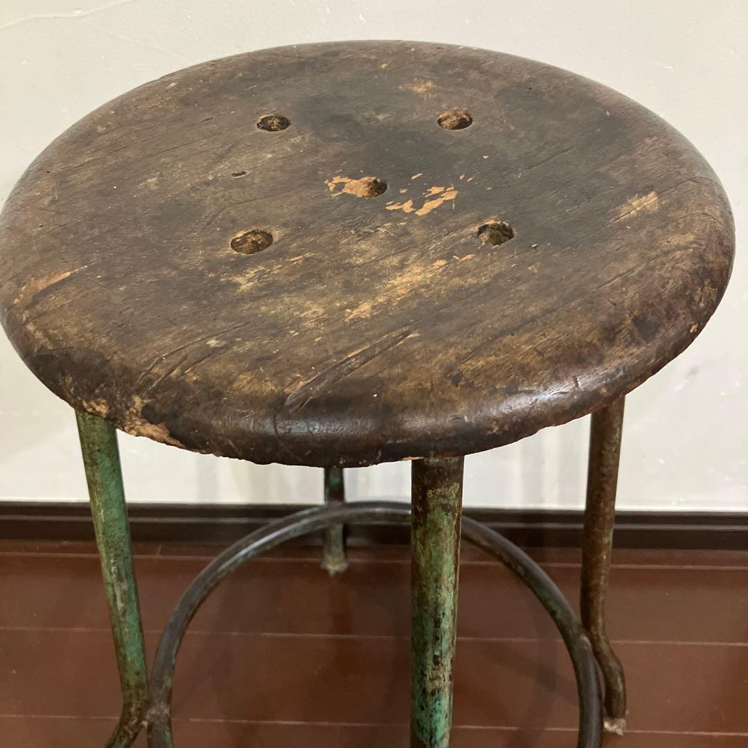 アンティーク アイアンスツール