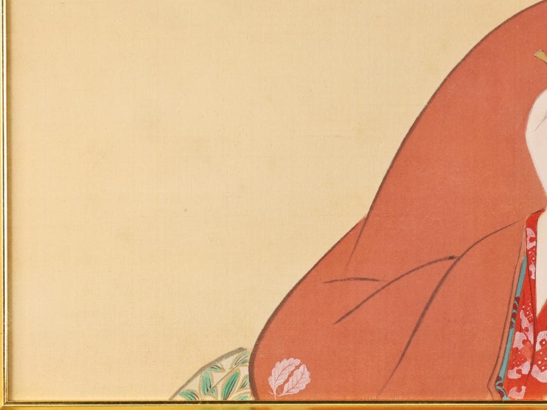 【模写】　鏑木清方　美人画　仁科一恵堂額　日本画　10号　BK150