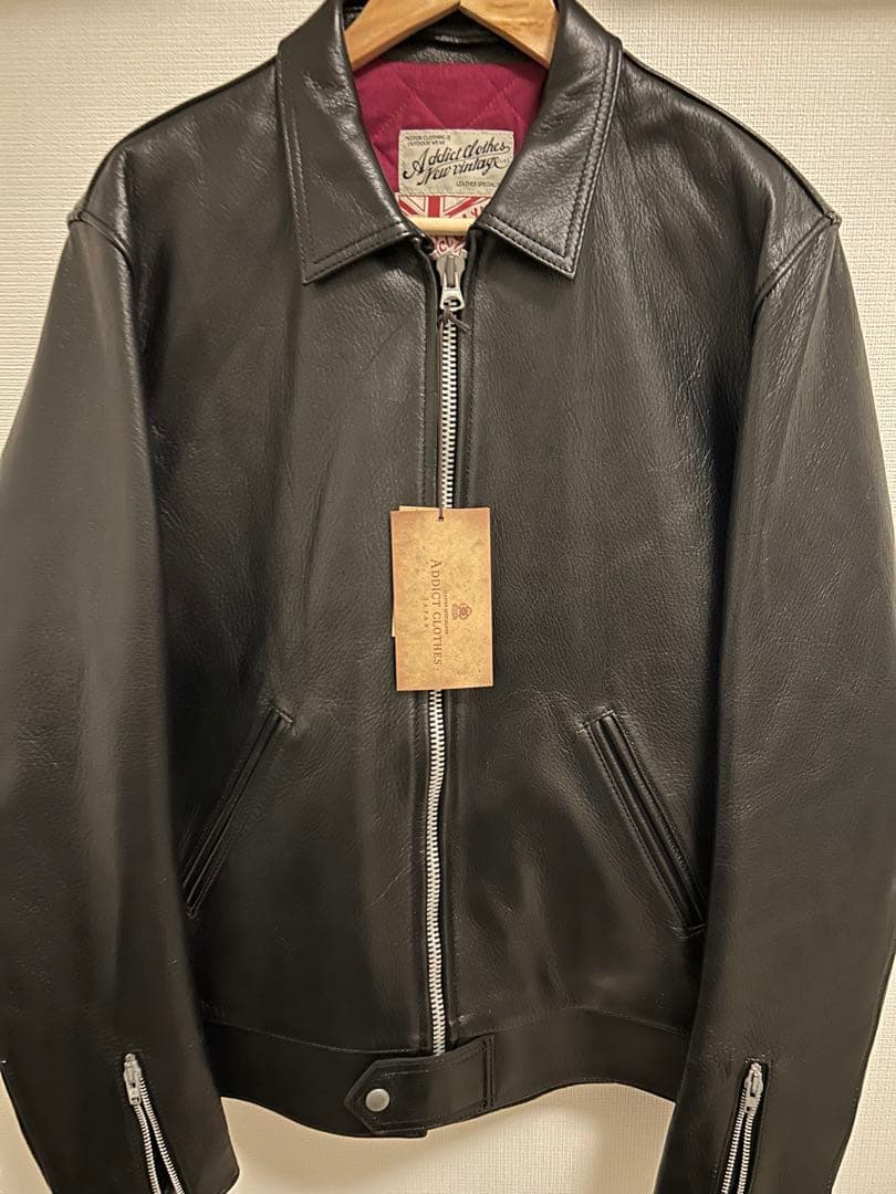 Addict Clothes ad01 ディアスキン addict clothes | ad-01 center-zip jacket (sheep) black – stuf|f