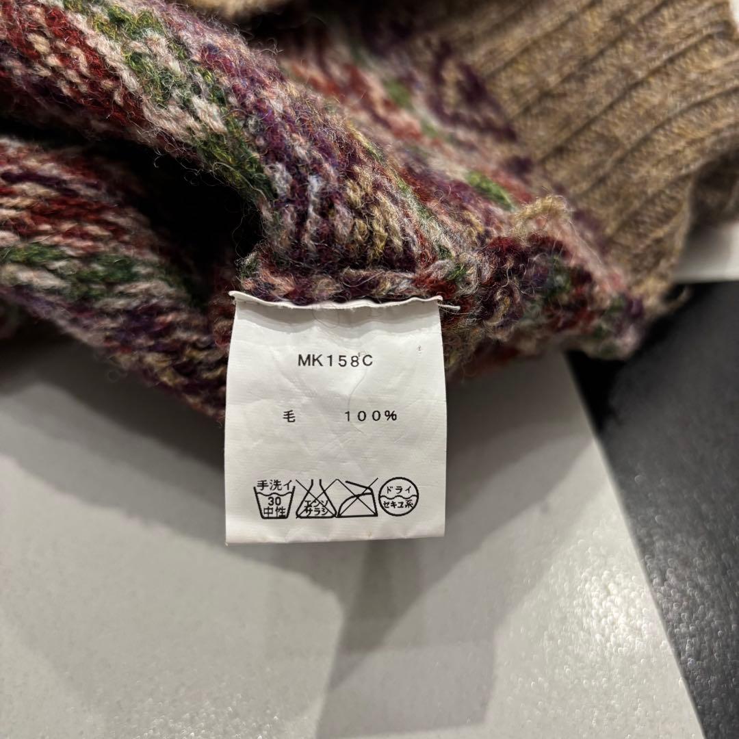 美品 ジャミーソンズ フェアアイル 幾何学 クルーネック ニット セーター S