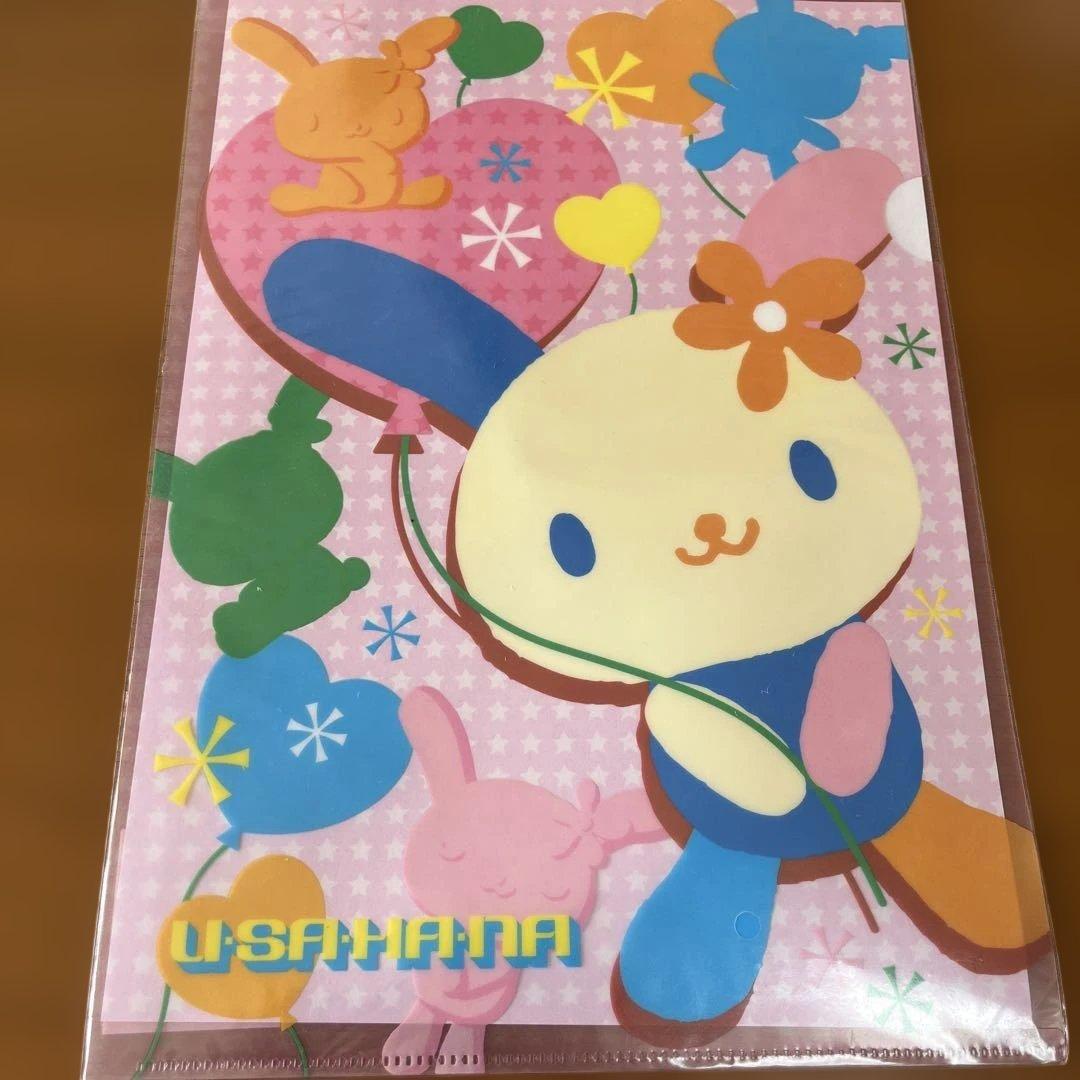 平成レトロ ウサハナ クリアファイル クリアーホルダー 2003 サンリオ