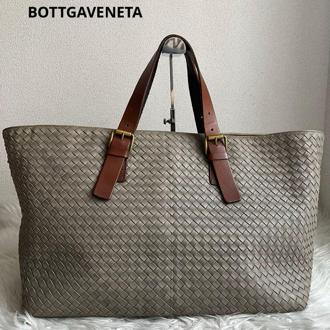 極美品✨️ BOTTGAVENETA イントレチャート トートバッグ グレー