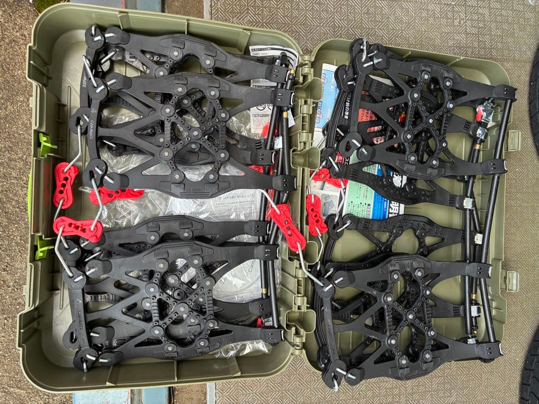 ワゴンRホイールつき冬タイヤ4本&非金属タイヤチェーン　155/65/14