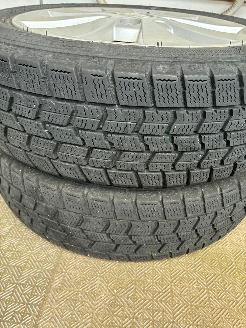ワゴンRホイールつき冬タイヤ4本&非金属タイヤチェーン　155/65/14