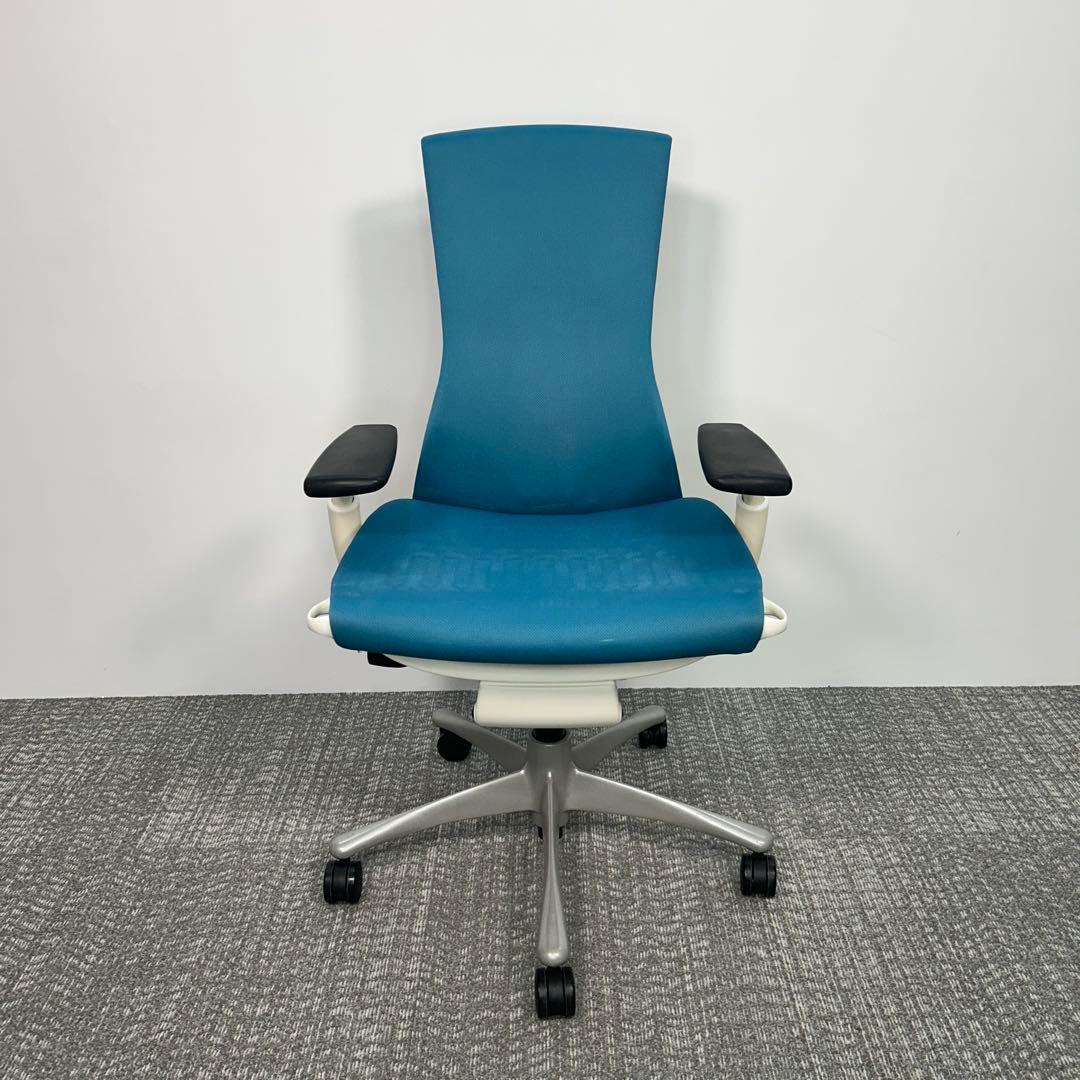 P エンボディチェア 最高級 ハーマンミラー ブルー系Embody エンボディチェア - グラファイト/チタニウムカラー | ハーマンミラー