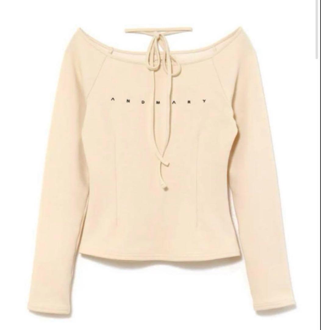 andmary Mary logo choker tops ivory - メルカリ