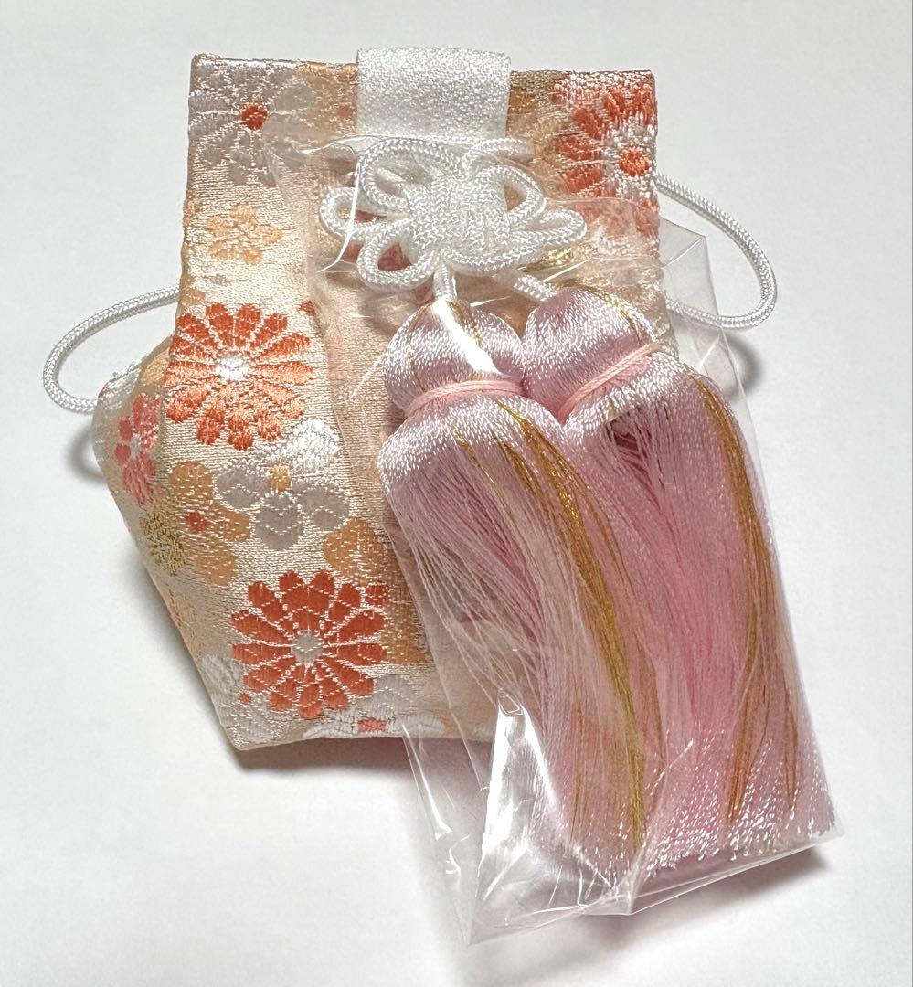 【美品】新品未使用品　お宮参り小物6点セット　女の子　ちりめん　N O.18