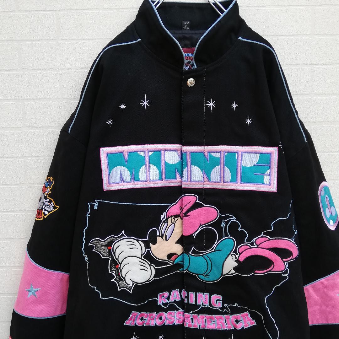 新品】 ジェフハミルトン ミニーマウス刺繍 レーシング ジャケット