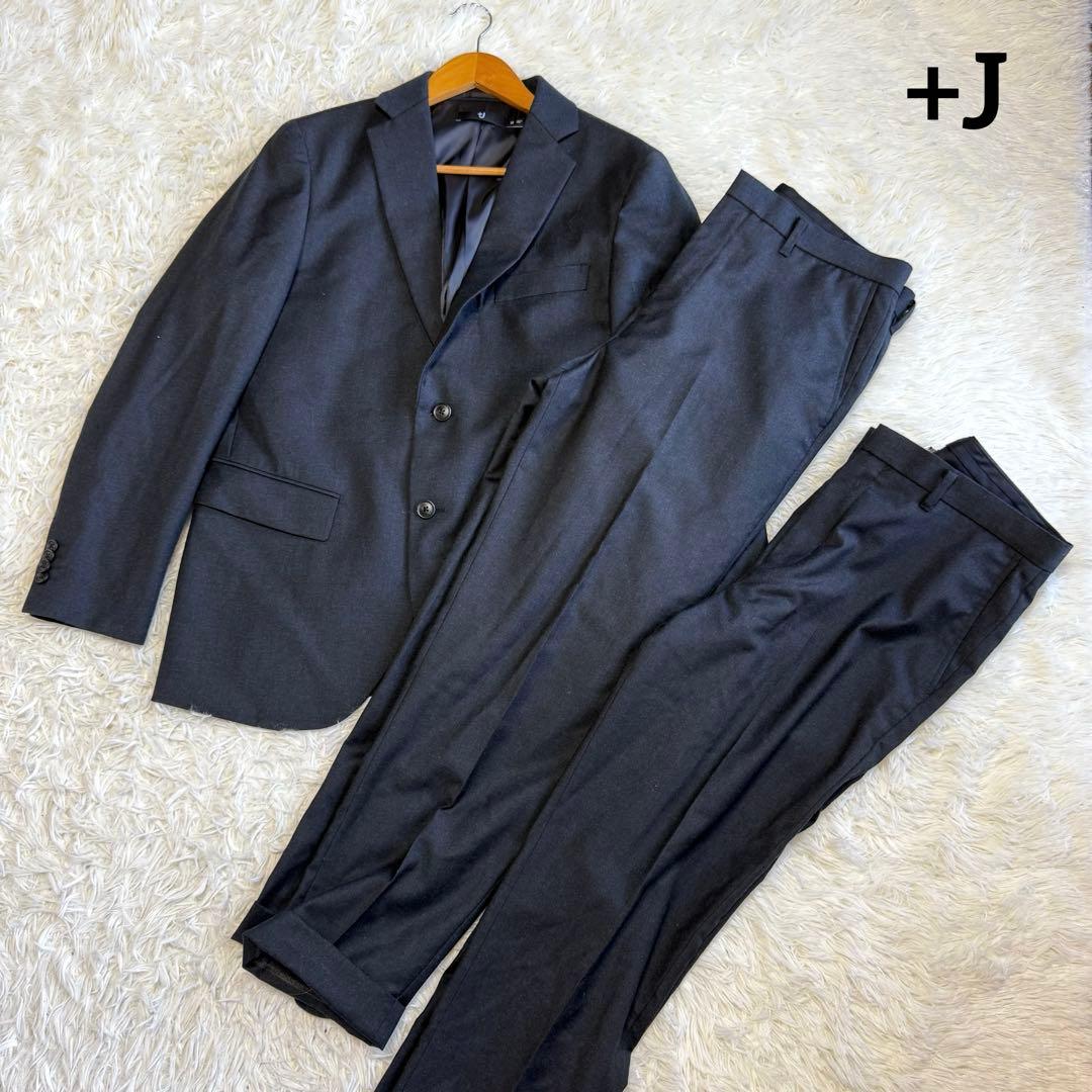 【ユニクロ＋j】即完売品 セットアップ スーツ グレー Mサイズ メンズ