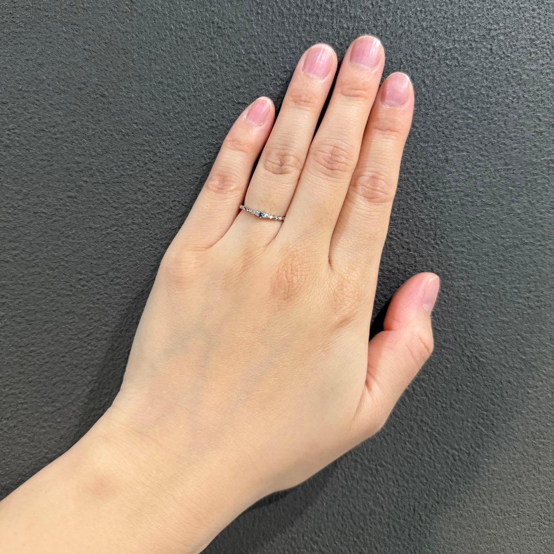 鑑別カード付】ベニトアイト ダイヤモンド プラチナ リング 天然石 約9号