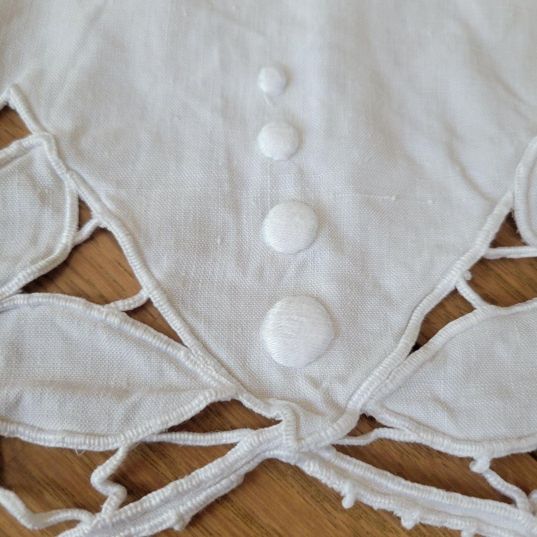 フランス アンティーク シーツ リネン カットワーク