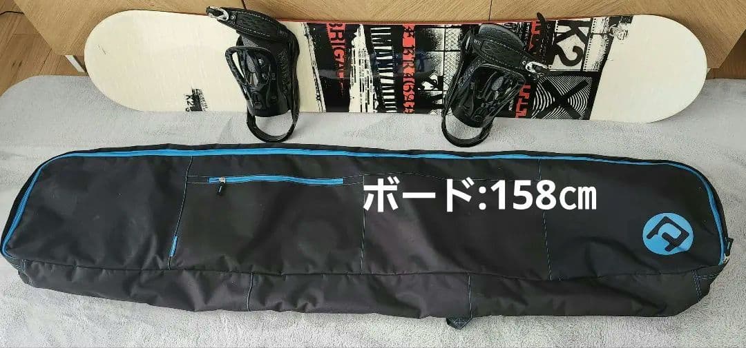 スノーボード3点(ボードK2、ビンディングELAN、ケース)158㎝　送料込み エラン(ELAN) スノーボード 3点セット ボード板+ビンディング+ブーツ