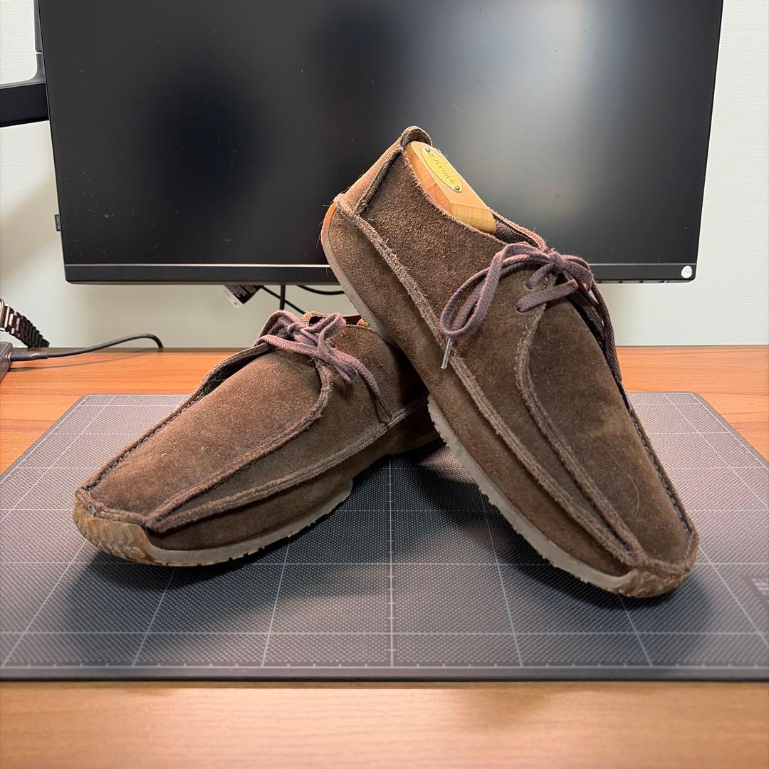 美品 クラークス ワラビー ナタリー スエード 茶色 8.5 26.5cm程度