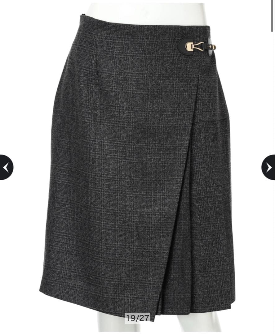 新品タグ付き ジャスグリッティー サイドプリーツミニスカート 黒 S