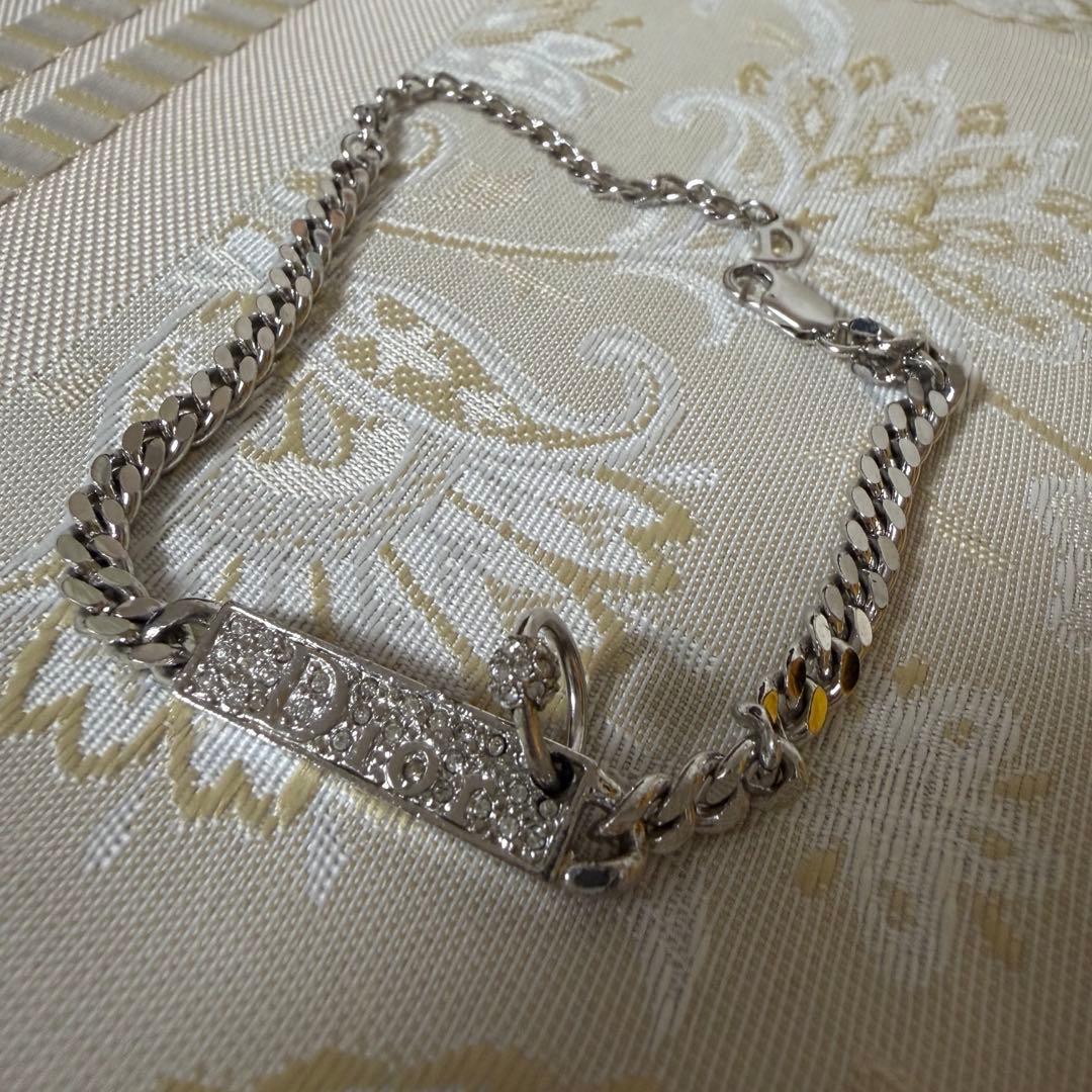 Dior シルバーチェーンブレスレット - メルカリ