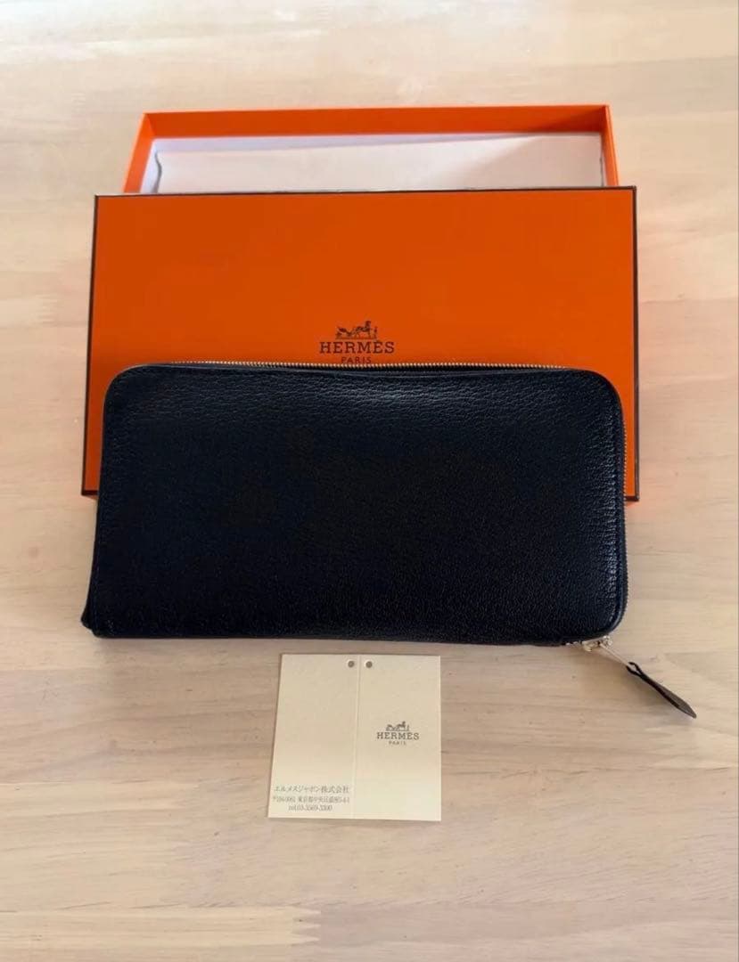 HERMES エルメス アザップロング オールレザーSV金具 男女兼用 長財布
