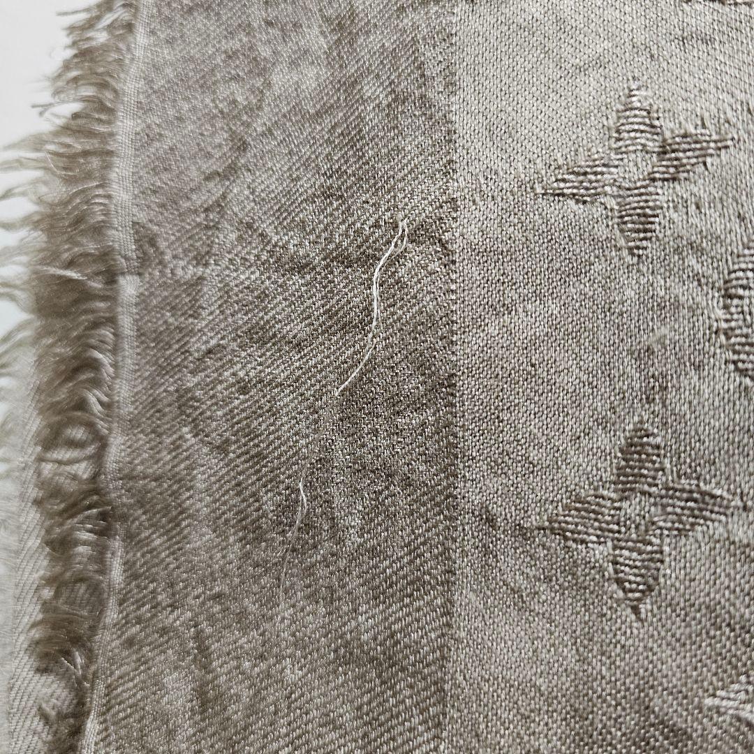 LOUIS VUITTON モノグラム 大判ストール グレージュ　ショール