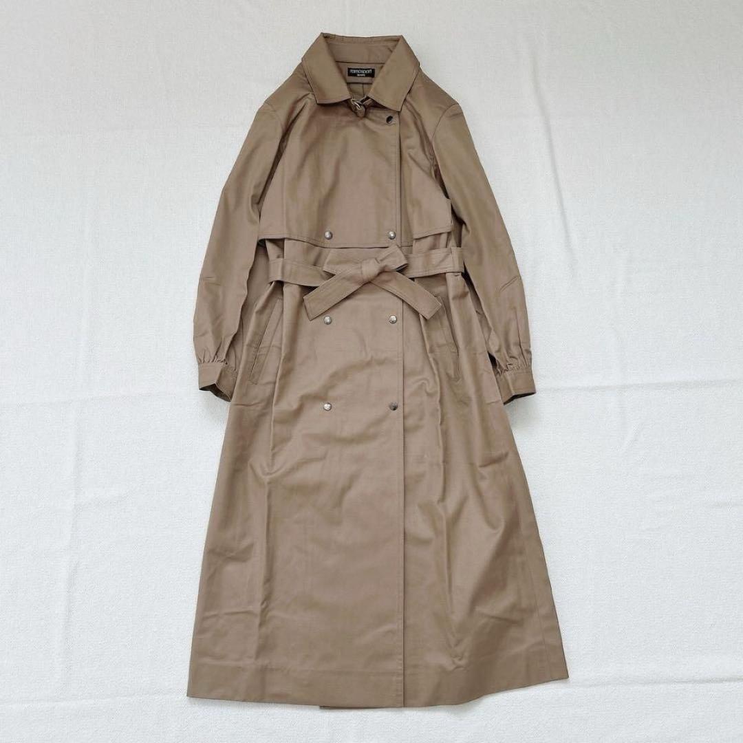 ベージュ トレンチコート ウエストベルト付き - メルカリ
