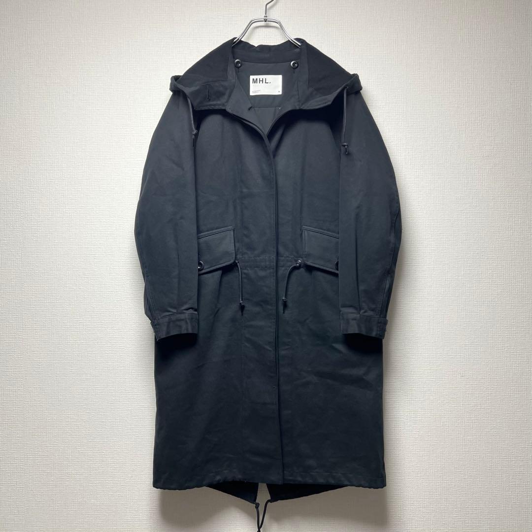 MHL マーガレットハウエル ライナー付 モッズコート ミリタリー ネイビー 2 MHL マーガレットハウエル ライナー付 モッズコート ミリタリー