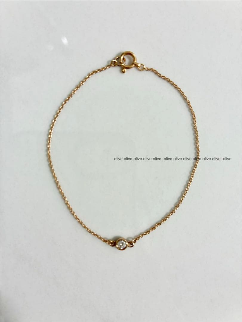 K18ダイヤモンドブレスレット ジュエリーツツミ K18イエローゴールドダイヤモンドブレスレット