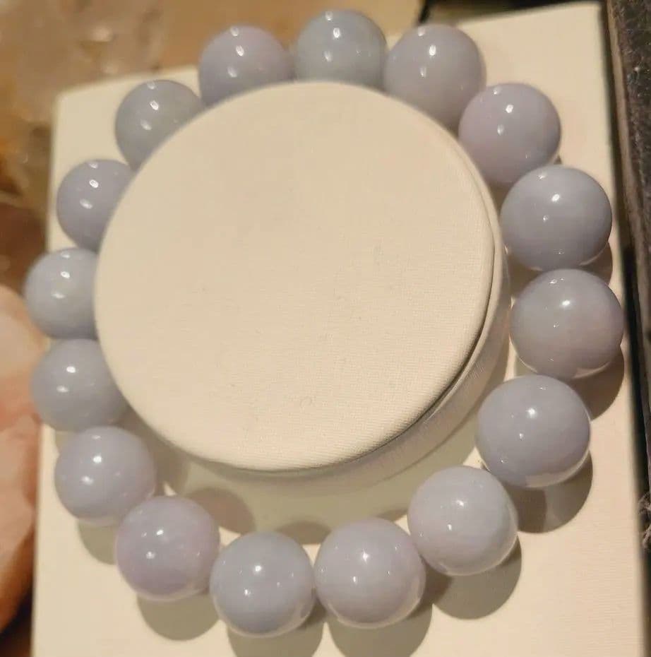 超激レア！極上！潤艶美麗！糸魚川ラベンダーブルー翡翠☆ブレスレット