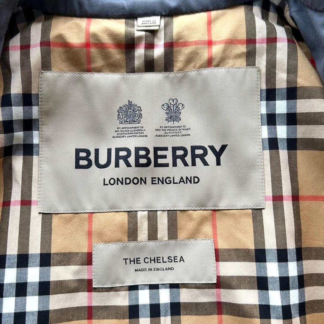 未使用級 バーバリー 現行タグ チェルシー トレンチコート グレー L