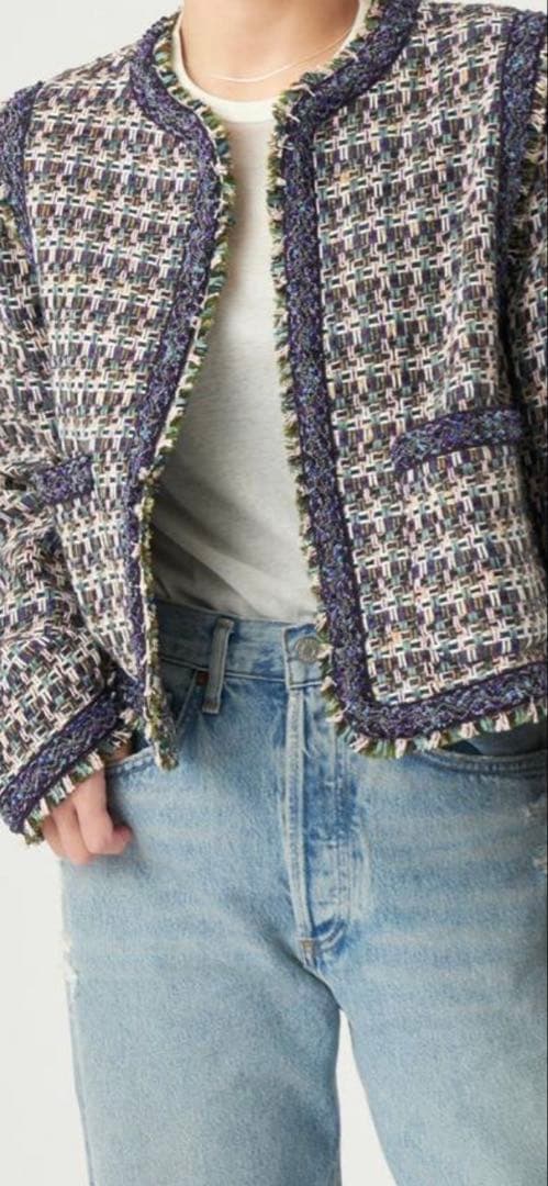 美品】IENA La Boucle LINTON ブライトツィードジャケット - メルカリ