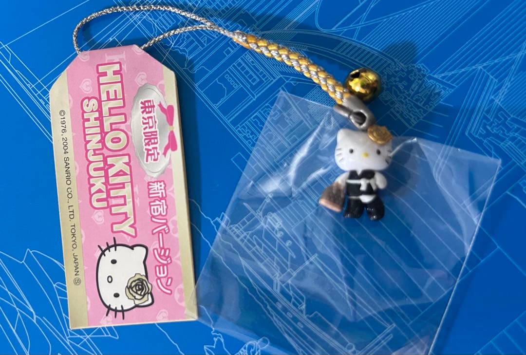 レア 2004年 東京限定 ご当地キティ 新宿 セレブ ハローキティ 根付